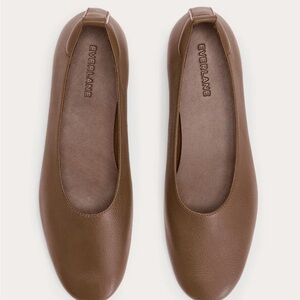 Everlane Day Glove Leather Flats in Cocoa